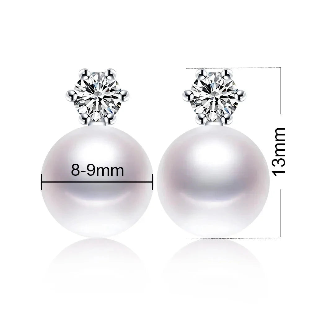 Classic Princess Earrings 100% Real Freshwater Pearl Earring