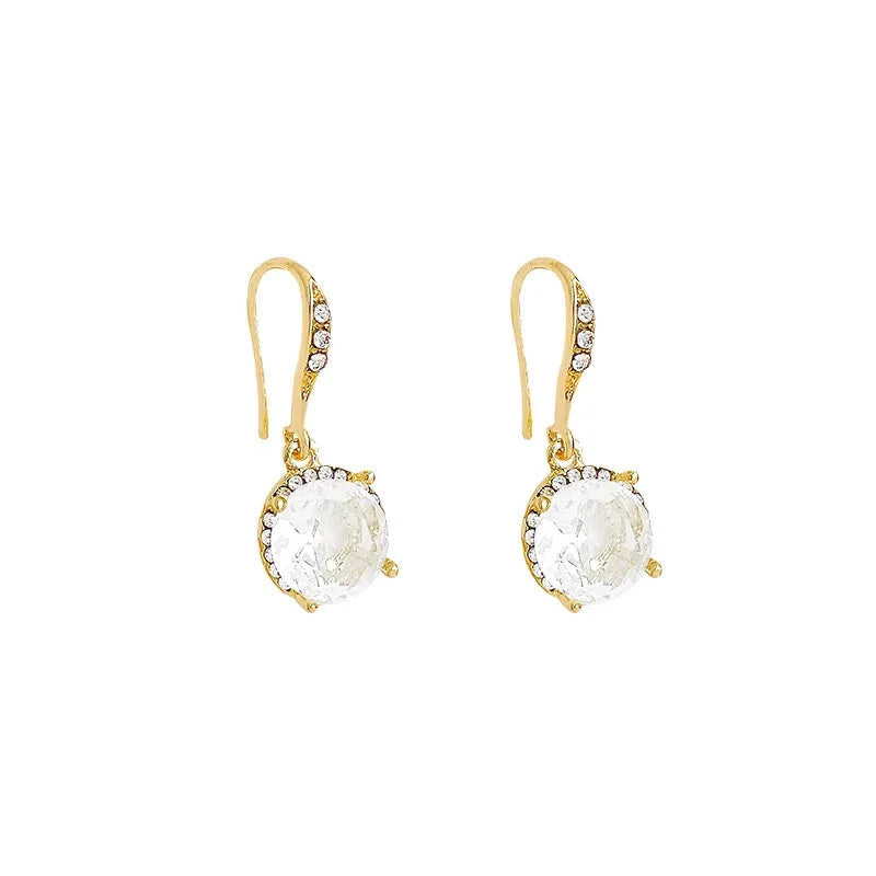 Elegant Women's Drop Earrings with Zircon