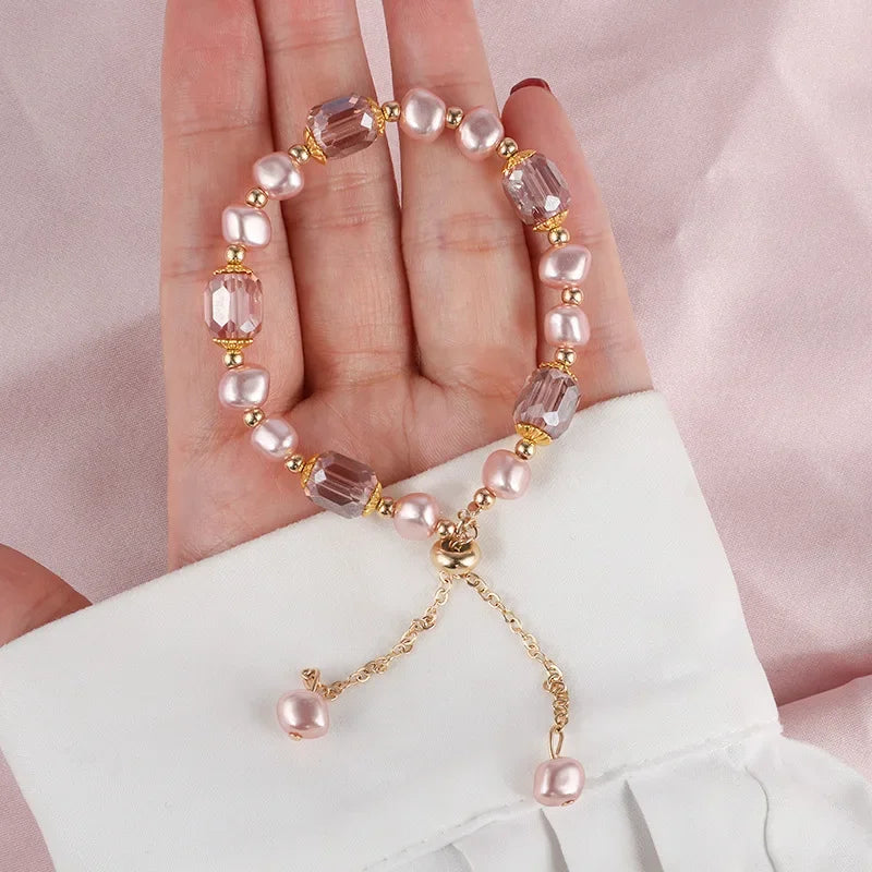 Natural Freshwater Pearl Bracelet for Women Summer AccessoriesYC1687-1