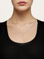 Oval Moissanite Pendant Necklace for Women