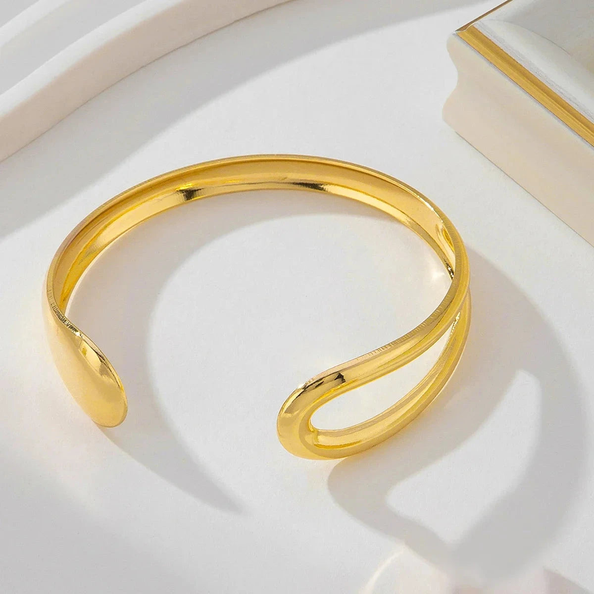 Gold Color Stainless Steel Bangle Bracelet for Women