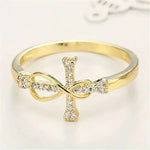 Zircon Cross Ring for Women