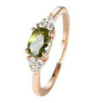 Luxury Crystal Copper Ring for Womengreen8
