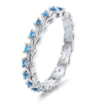 925 Sterling Silver Blue Gemstone Vine Eternity Knuckle Ring for Women10
