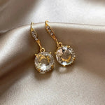 Elegant Women's Drop Earrings with Zircon