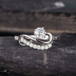European and American Niche Design Light Luxury Circular Zircon Ring for Women