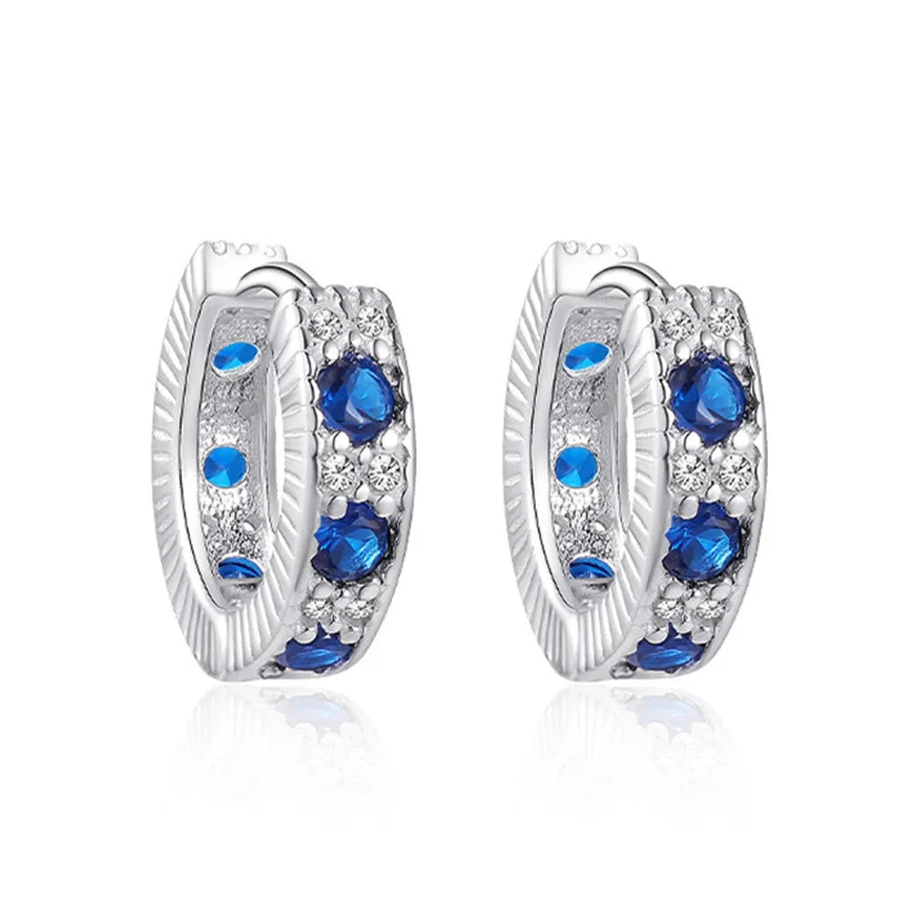 925 Sterling Silver Zircon Ring Engagement Stud Earrings For Women Wedding Luxury Jewelry Ladies Wholesale Prevent Allergies