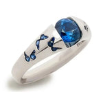 Butterfly Ring Silver Color Inlaid White Stone for Women