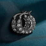 Brilliant Round Zirconia Hoop Earrings Circle Versatile LookE2475