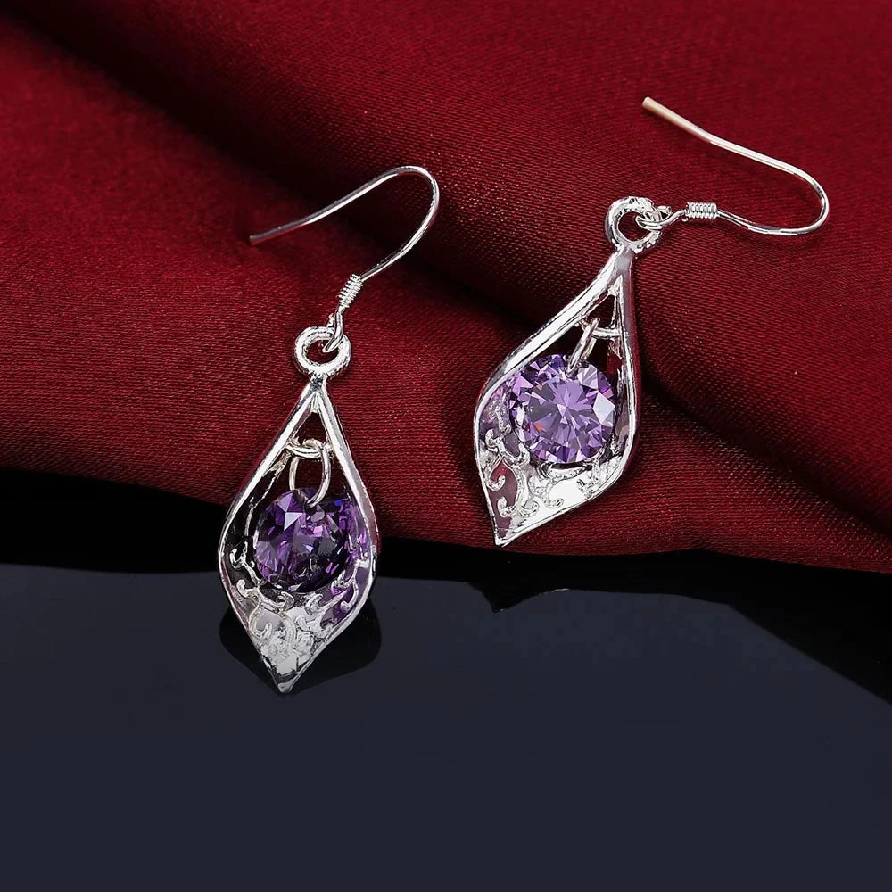 Amethyst Shell Earrings