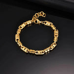 Gold Handmade Chain Bracelet – Men's Waterproof Jewelry