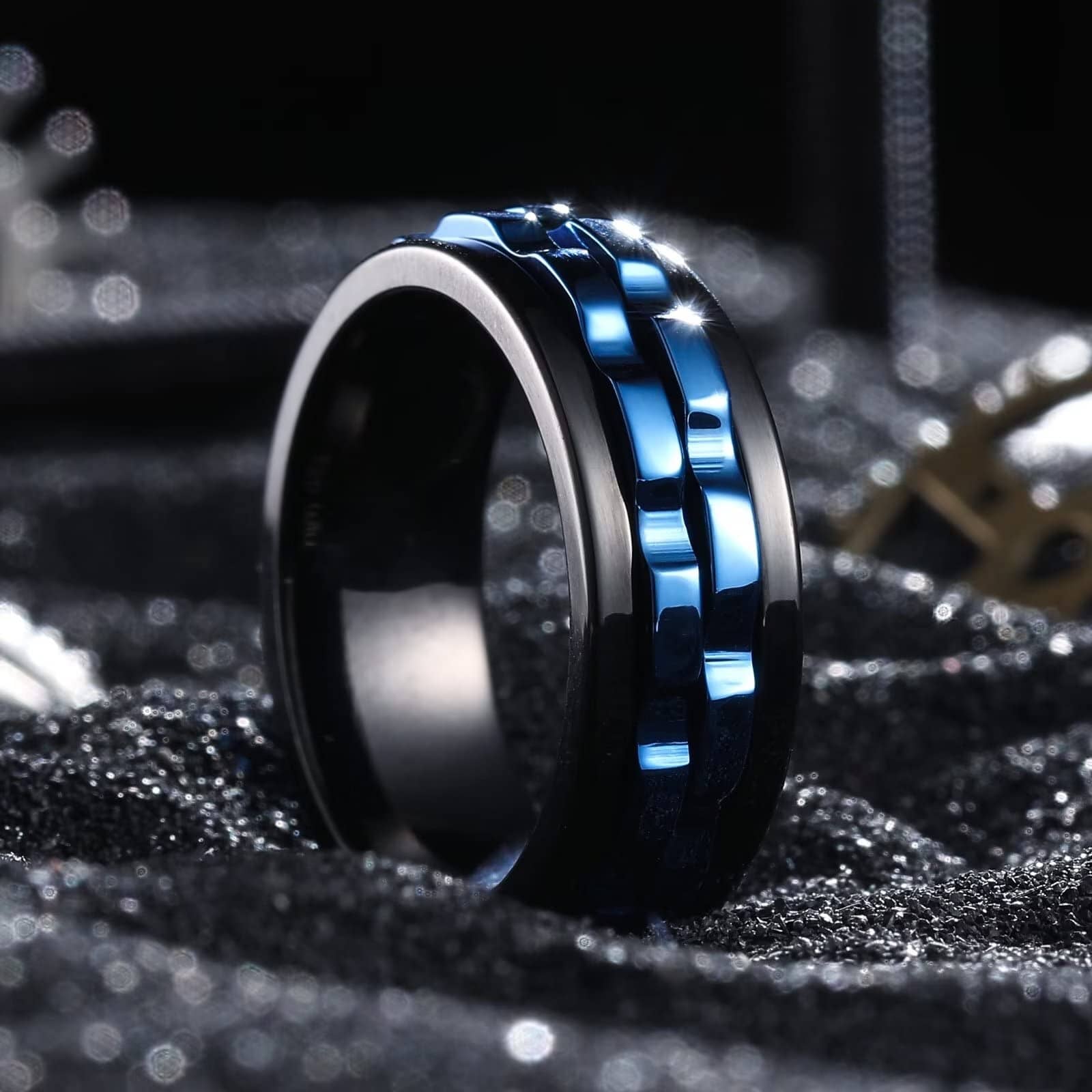 Titanium Steel Rotating Fidget Ring For MenMen's Ring