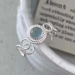 925 Sterling Silver Topaz Ring Lace HollowingFFMM6400-1CHINA