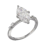 Crystal Marquise Cubic Zirconia Thin Ring for Women