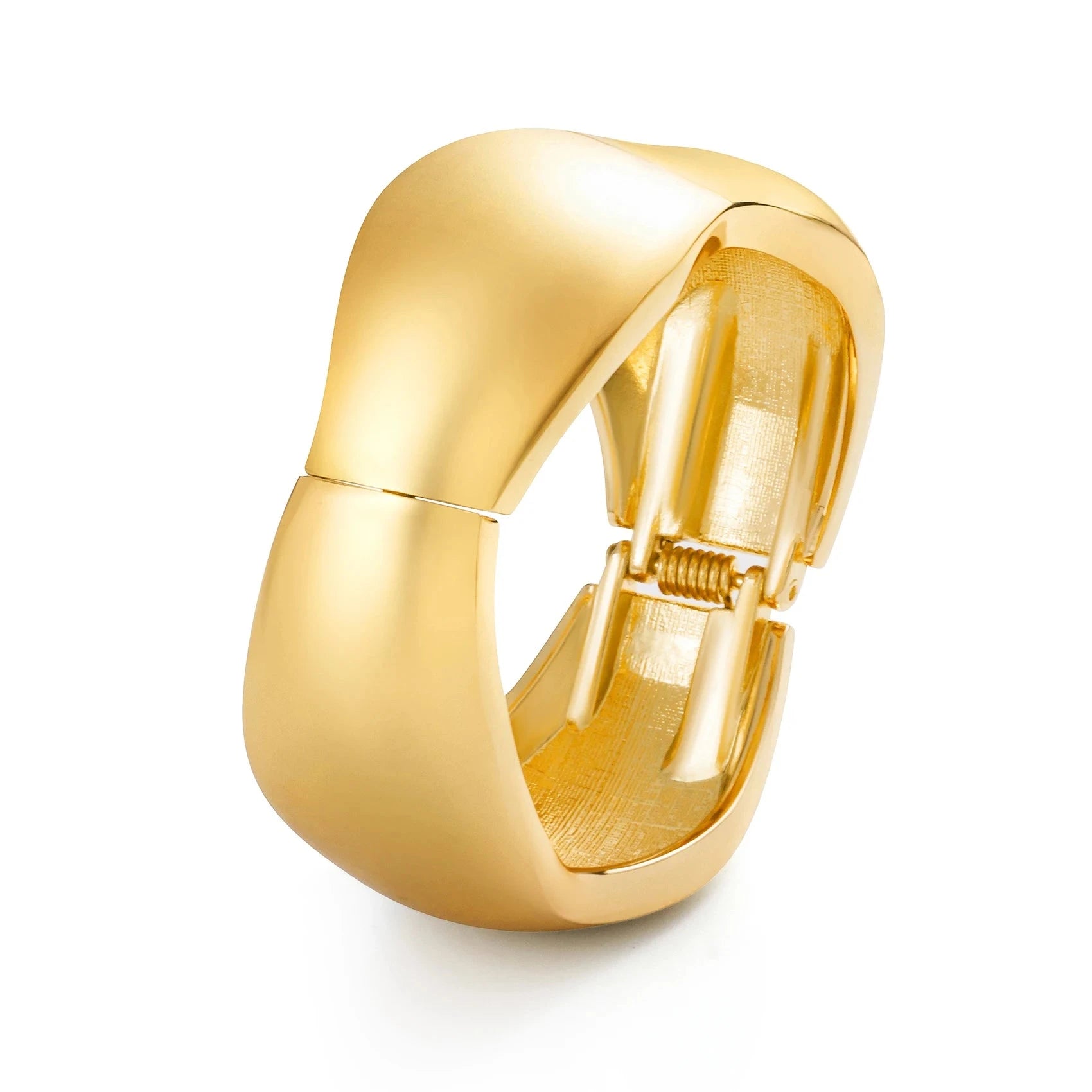 Elegant Gold Color Waterdrop Spiral Bangle BraceletEllipse A