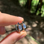 Natural Aquamarine 925 Sterling Silver Stud Earrings