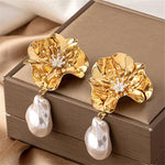 Flower Pearl Earrings for Women
