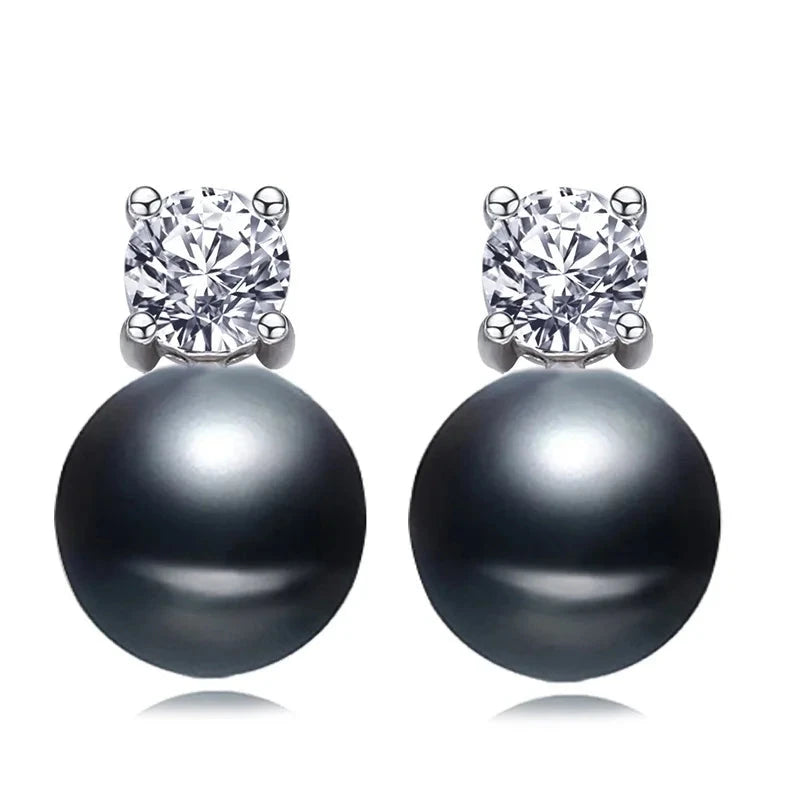 925 Sterling Silver Natural Freshwater Pearl Earrings for Women