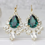 Luxury Green Crystal Drop Earrings – Women's Anniversary GiftAER575XS