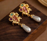 White Teardrop Flower EarringsEarrings