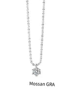 Women's Necklace Super Sparkly Moissanite Pendant NecklaceMosan diamond1CT
