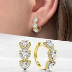 Luxury Trendy Cubic Zirconia Hoop Earrings for WomenE3756