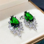 Pear Shaped CZ Studs Earrings for Women
