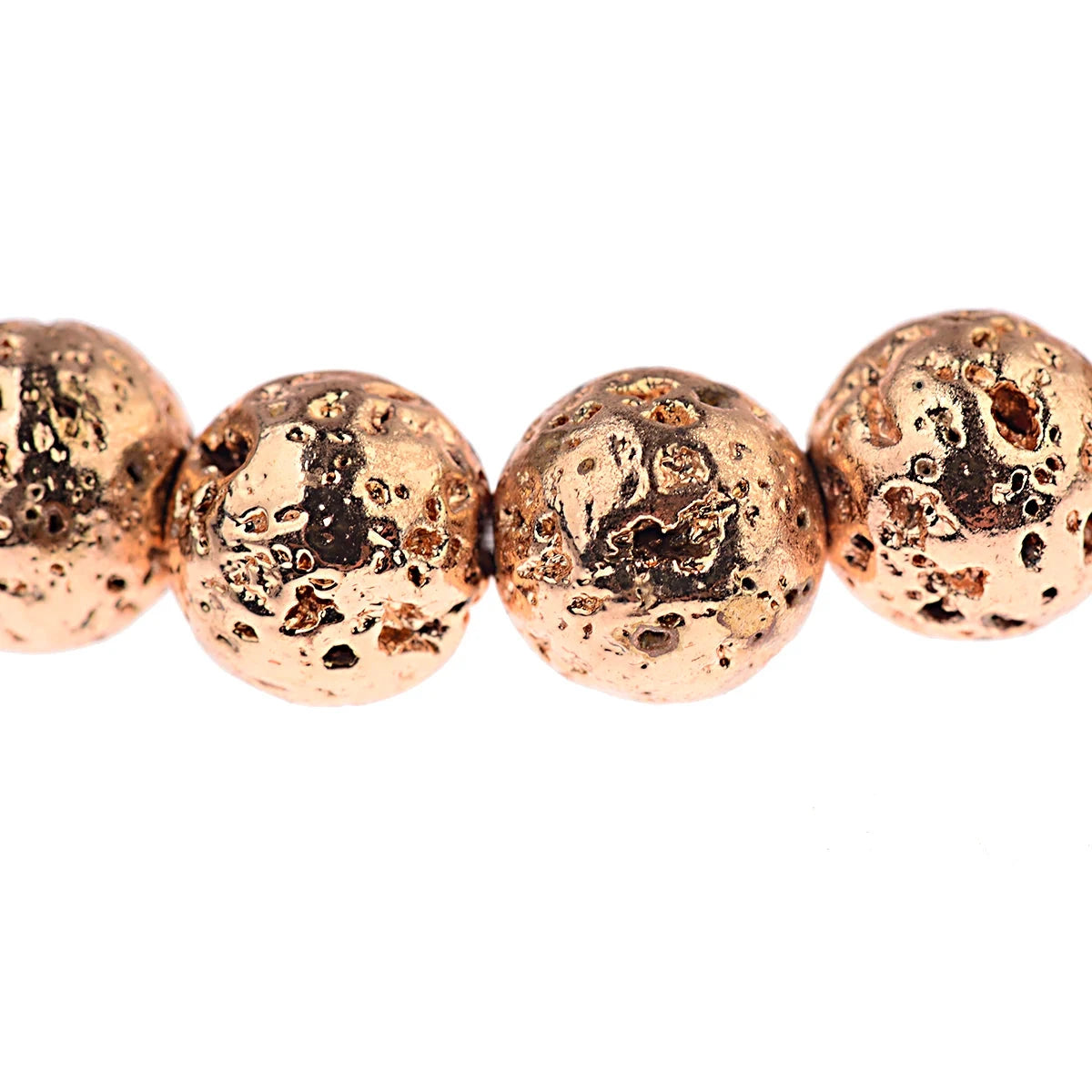 Lava Stone Bead Bracelet – Gold/Silver Unisex