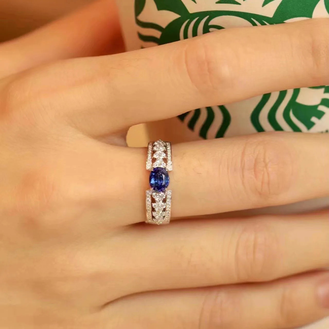 Vintage Lab Sapphire Ruby Finger Rings