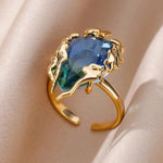 Luxury Flame Zircon Adjustable Ring – Bold & Exquisite JewelryadjustableGolden