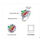 4.6ct Rainbow Tourmaline 925 Sterling Silver RingRing