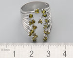 2*2mm Beautiful Peridot 925 Sterling Silver Ring