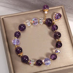 Love Pendant Beads Natural Amethyst Bracelet