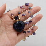 Natural Stone Amethyst Perfume Bottle Pendant25x40mm