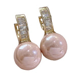 Elegant Gold-Plated Pearl Earrings for Women65860