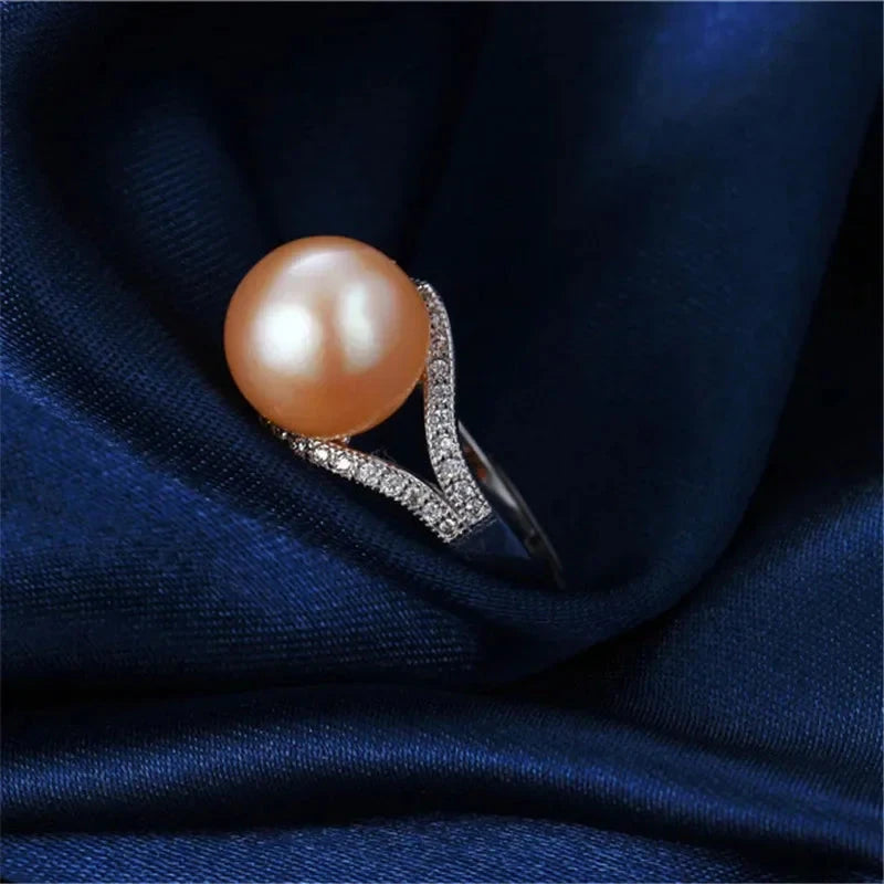 Natural Freshwater Pearl Adjustable Ring for Women