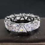 Huitan Triangular CZ Promise Rings for WomenF89012