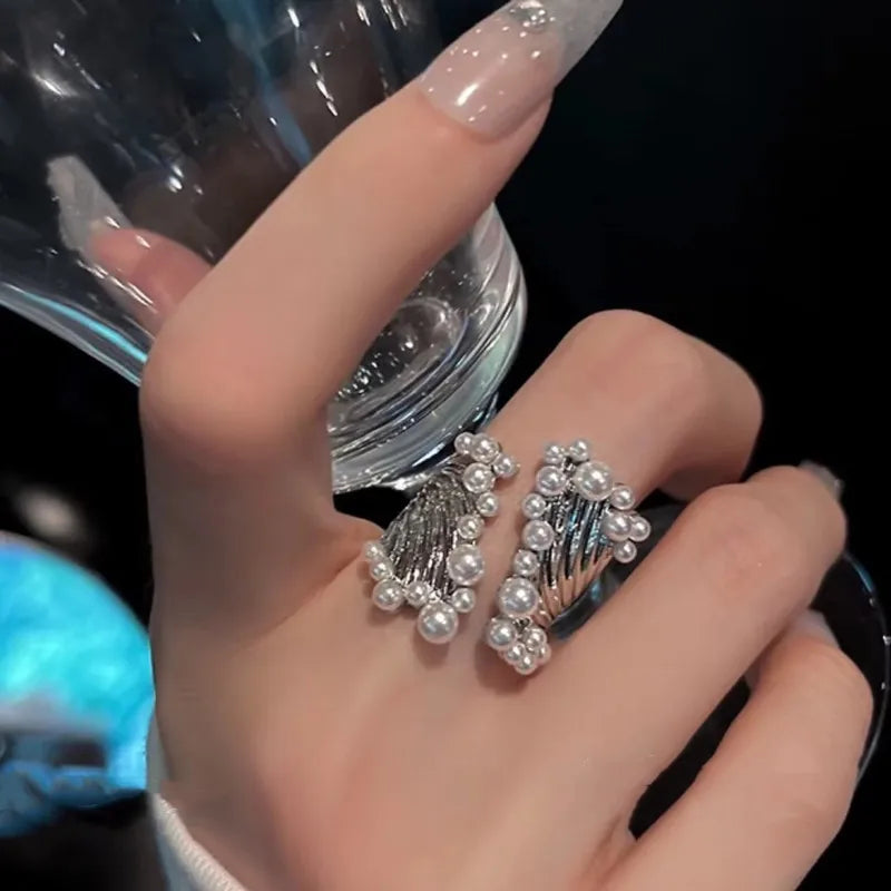 Korean Design Sense Pearl Ring