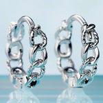 Versatile Women’s Hoop Earrings with Cubic ZirconiaE892