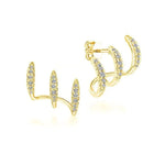 Sterling Silver Claws EarringsGold(In Pairs)