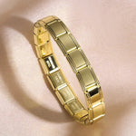 Elastic Italian Stainless Steel BraceletW0002-Gold