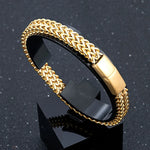 8MM Blue Stainless Steel Curb Chain Bracelet