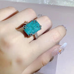 Paraiba Tourmaline Gemstones Ring for Charm Ladygreen6