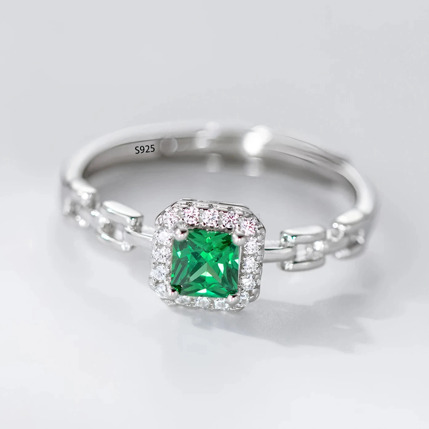 925 Sterling Silver Topaz Ring Lace HollowingFFMM0336CHINA
