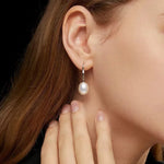 Natural Freshwater Cultured Pearl Drop Earrings for Women