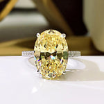 Luxury 5ct Topaz Finger Ring 925 Sterling SilverYellow8