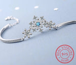 Genuine Blue Topaz 925 Sterling Silver Luxury Snowflake