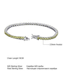 925 Sterling Silver Peridot Tennis Bracelet