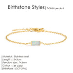 Birthstone Bracelet Sparkling Rhinestone BangleYS36100-October15 Extend 3CM