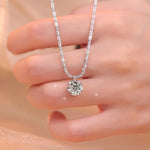 Women's Necklace Super Sparkly Moissanite Pendant Necklace